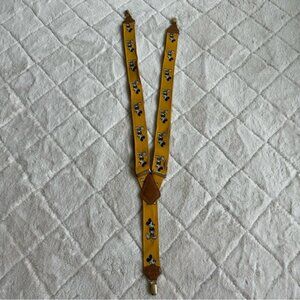 Disney | Vintage Yellow Mickey Mouse Suspenders | One Size Adult